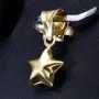 Stern - Anhänger in glänzendem 585 / 14 Karat Gelbgold