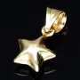 Stern - Anhänger in glänzendem 585 / 14 Karat Gelbgold