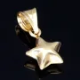 Stern - Anhänger in glänzendem 585 / 14 Karat Gelbgold