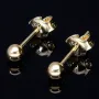 Gold-Ohrstecker aus glänzend poliertem 585 / 14K Gelbgold