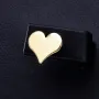Glänzende Herz-Ohrstecker in poliertem 585 / 14K Gold
