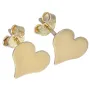 Glänzende Herz-Ohrstecker in poliertem 585 / 14K Gold