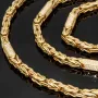 Bling-Bling-Königskette mit Zirkoniabesatz aus 585er Gelbgold (14k)- 61cm lang, 4,5 mm breit, 32g