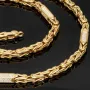 Bling-Bling-Königskette mit Zirkoniabesatz aus 585er Gelbgold (14k)- 61cm lang, 4,5 mm breit, 32g