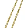 Bling-Bling-Königskette mit Zirkoniabesatz aus 585er Gelbgold (14k)- 64cm lang, 4,5 mm breit, 32g