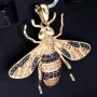 Massiver Hornissen - Anhänger aus hochwertigem 585 14K Gold mit Zirkoniabesatz (ca. 7,6g)