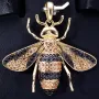 Massiver Hornissen - Anhänger aus hochwertigem 585 14K Gold mit Zirkoniabesatz (ca. 7,6g)