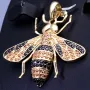 Massiver Hornissen - Anhänger aus hochwertigem 585 14K Gold mit Zirkoniabesatz (ca. 7,6g)
