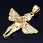 Filigraner Engel - Anhänger - aus 14k / 585 Gold und Zirkoniabesatz