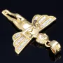 Filigraner Engel - Anhänger - aus 14k / 585 Gold und Zirkoniabesatz