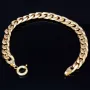 Breites, hochwertig produziertes Panzerarmband in edlem 585 14k Gold in 8mm Stärke, ca. 20cm Länge, (ca. 11,3g)
