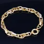 Stilvolles Armband aus 14K/585 Bicolor Gold mit filigranem Greco-Design in ca. 20 cm Länge