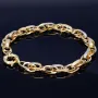 Stilvolles Armband aus 14K/585 Bicolor Gold mit filigranem Greco-Design in ca. 20 cm Länge