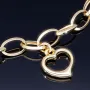 Exquisites Bicolor Herz - Armband aus 585 14K Gold in (ca. 20 cm Länge)