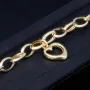 Exquisites Bicolor Herz - Armband aus 585 14K Gold in (ca. 20 cm Länge)
