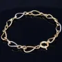 Edles Bicolor - Damen- Armband aus hochwertigem 14K 585er Weiß- und Gelbgold (ca. 20,5 cm Länge)