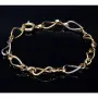 Edles Bicolor - Damen- Armband aus hochwertigem 14K 585er Weiß- und Gelbgold (ca. 20,5 cm Länge)