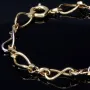 Edles Bicolor - Damen- Armband aus hochwertigem 14K 585er Weiß- und Gelbgold (ca. 20,5 cm Länge)