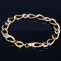 Elegantes Gold-Armband für Damen aus edlem Bicolor 14K 585 Gelbgold (ca. 19 cm Länge)