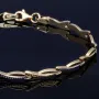 Massives Bicolor Armband aus hochwertigem 585 14K Gold (ca. 18 - 19 cm Länge)