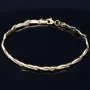 Massives Bicolor Armband aus hochwertigem 585 14K Gold (ca. 18 - 19 cm Länge)
