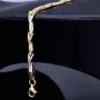 Massives Bicolor Armband aus hochwertigem 585 14K Gold (ca. 18 - 19 cm Länge)