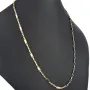 sehr schlanke Plättchenkette, Steigbügelkette aus 585er (14k) Gold - 65 cm Länge, 4 mm breit