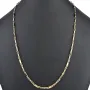 sehr schlanke Plättchenkette, Steigbügelkette aus 585er (14k) Gold - 65 cm Länge, 4 mm breit