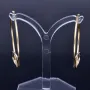 Elegante, glänzende Creolen in edlem 585 / 14K Bicolor Gold