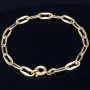 Exquisites Gold-Amband für Damen aus hochwertigem 14K 585 Gelbgold (ca. 20 cm Länge, 5mm Breite)