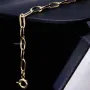 Exquisites Gold-Amband für Damen aus hochwertigem 14K 585 Gelbgold (ca. 20 cm Länge, 5mm Breite)