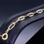 Exquisites Gold-Amband für Damen aus hochwertigem 14K 585 Gelbgold (ca. 20 cm Länge, 5mm Breite)