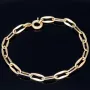Exquisites Gold-Amband für Damen aus hochwertigem 14K 585 Gelbgold (ca. 20 cm Länge, 5mm Breite)