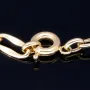 Exquisites Gold-Amband für Damen aus hochwertigem 14K 585 Gelbgold (ca. 20 cm Länge, 5mm Breite)