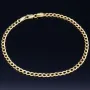 Sehr schönes Panzerarmband aus wertvollem 585er 14k Gold, ca. 2,5 mm breit, 19cm lang