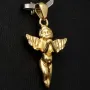 Hochwertig und mit feinen Details gefertigter Engel - Anhänger - aus 14k / 585 Gold