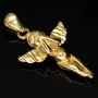 Hochwertig und mit feinen Details gefertigter Engel - Anhänger - aus 14k / 585 Gold