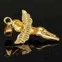 Hochwertig und mit feinen Details gefertigter Engel - Anhänger - aus 14k / 585 Gold