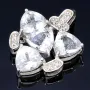 Außergewöhnlicher Goshenit - Gold-Anhänger besetzt mit Diamanten (ca. 0,04 ct.) in 9K/375 Weißgold