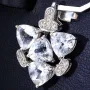 Außergewöhnlicher Goshenit - Gold-Anhänger besetzt mit Diamanten (ca. 0,04 ct.) in 9K/375 Weißgold