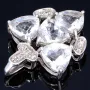 Außergewöhnlicher Goshenit - Gold-Anhänger besetzt mit Diamanten (ca. 0,04 ct.) in 9K/375 Weißgold