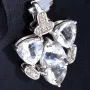 Außergewöhnlicher Goshenit - Gold-Anhänger besetzt mit Diamanten (ca. 0,04 ct.) in 9K/375 Weißgold