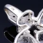 Außergewöhnlicher Goshenit - Gold-Anhänger besetzt mit Diamanten (ca. 0,04 ct.) in 9K/375 Weißgold