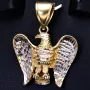 Großer Adler-Anhänger in Bicolor Gold (585er Weißgold und Gelbgold 14k)