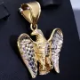 Großer Adler-Anhänger in Bicolor Gold (585er Weißgold und Gelbgold 14k)