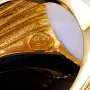Faszinierender Gold - Ring für Damen bestückt mit einer großen Mabé-Zuchtperle in 18K / 750 Gelbgold - RG: ca. 55