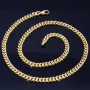 Kurze, exquisite Panzerkette aus massivem Gelbgold (14K, 585 Gold) in ca. 5 mm, 45cm (ca. 33,2g)