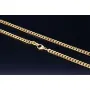 Kurze, exquisite Panzerkette aus massivem Gelbgold (14K, 585 Gold) in ca. 5 mm, 45cm (ca. 33,2g)