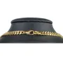 Kurze, exquisite Panzerkette aus massivem Gelbgold (14K, 585 Gold) in ca. 5 mm, 45cm (ca. 33,2g)