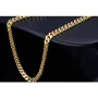Kurze, exquisite Panzerkette aus massivem Gelbgold (14K, 585 Gold) in ca. 5 mm, 45cm (ca. 33,2g)